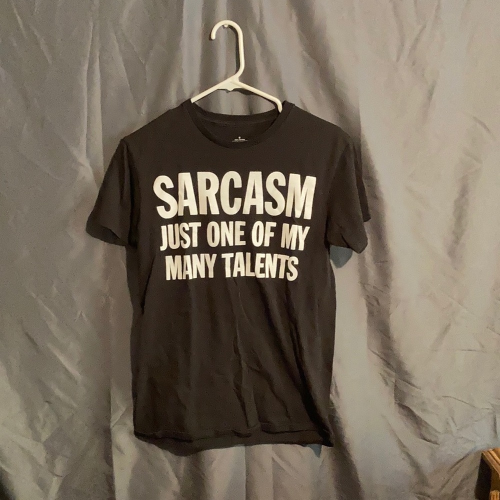 Cute black graphic tee; 100% cotton